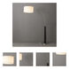 Taper 92 inch 9 watt Black and Satin Nickel Arc Floor Lamp Portable Light