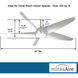 Ellipse 60 inch Brushed Nickel/Silver with Silver Blades Ceiling Fan