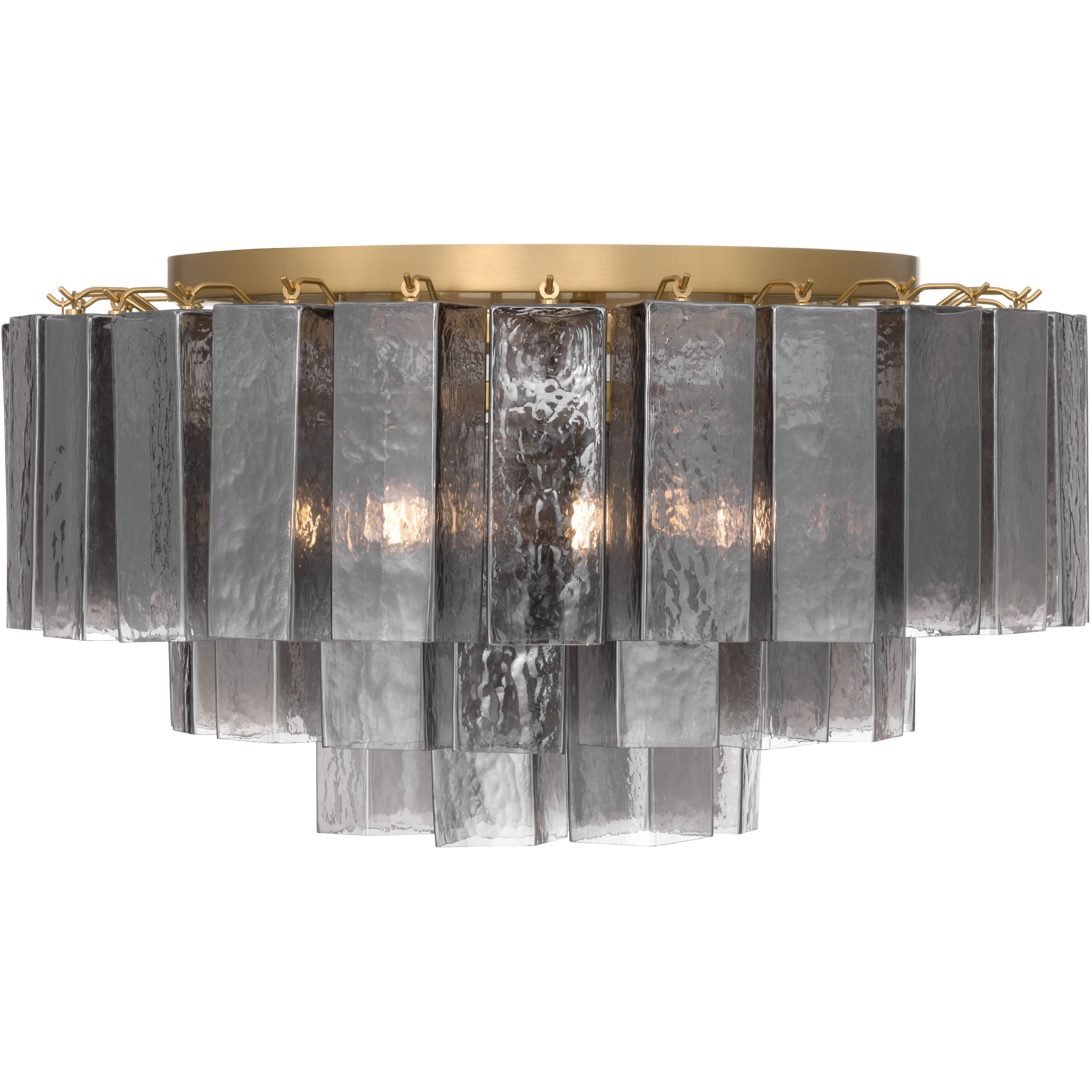 Torvento 7 Light 28 inch Legacy Brass Flush Mount Ceiling Light