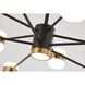 Canada LED 40 inch Black and Gold Chandelier Ceiling Light