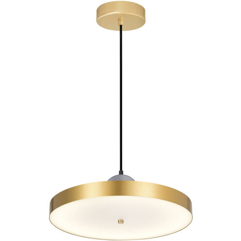 Saleen LED 16 inch Brass and Black Pendant Ceiling Light