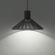 Cappe LED 21 inch Black Pendant Ceiling Light in 2700K, dweLED