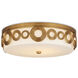 Gyges 1 Light 18 inch Brass/Opaque White Flush Mount Ceiling Light