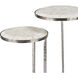 Bone Veneer 24 X 14 inch Polished Nickel Side Table, Nesting Tables