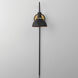 Dawn 1 Light 7 inch Antique Brass and Black Wall Sconce Wall Light