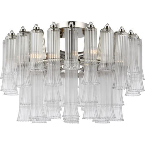 Julie Neill Lorelei LED 18 inch Polished Nickel Semi-Flush Mount Ceiling Light