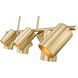 Lumina 9 Light 55 inch Modern Gold Linear Chandelier Ceiling Light