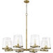 Callista 8 Light 44 inch Rubbed Brass Chandelier Ceiling Light