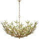 Babylon 8 Light 44 inch Contemporary Gold Leaf and Contemporary Gold Chandelier Ceiling Light