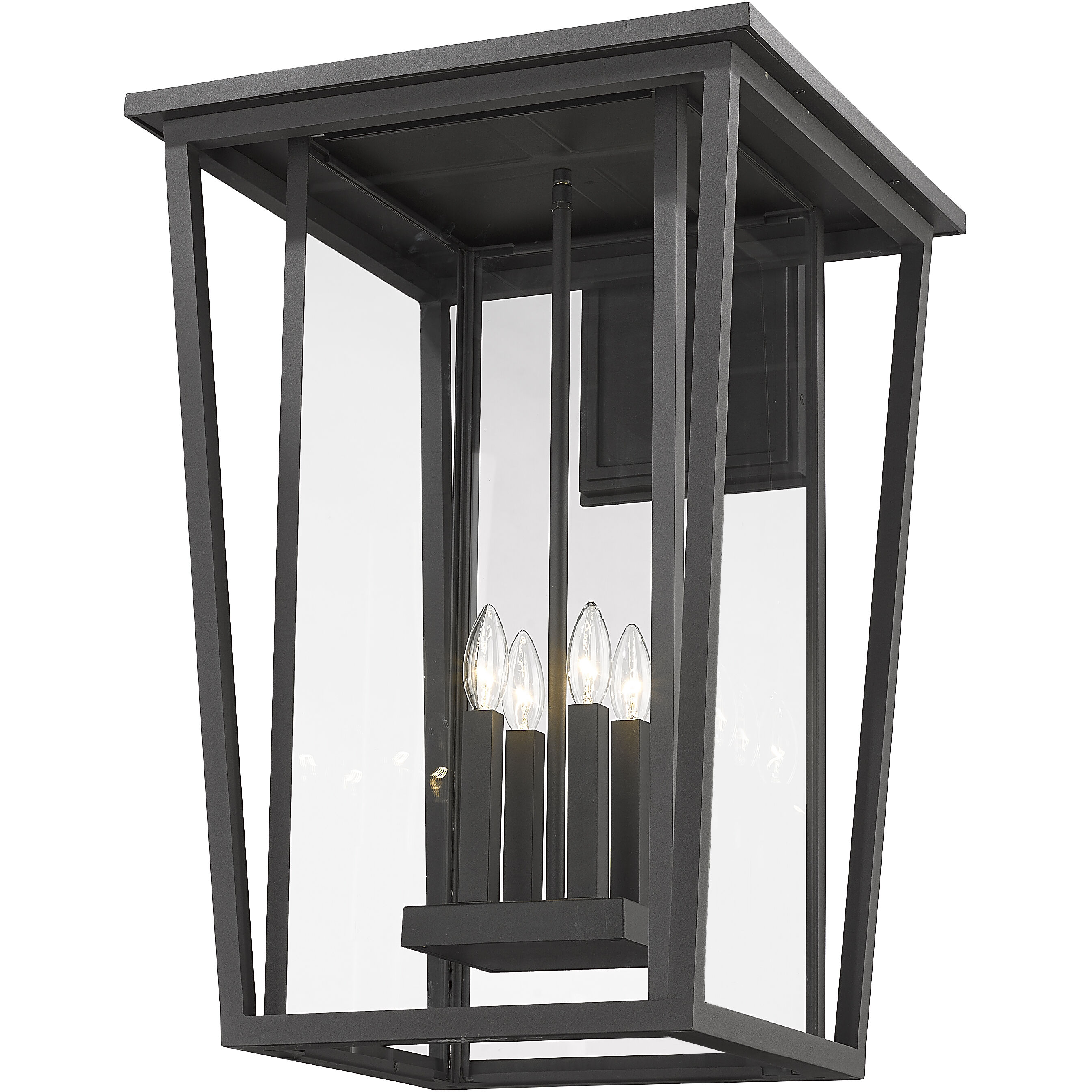 Seoul 4 Light 30.25 inch Black Outdoor Wall Light