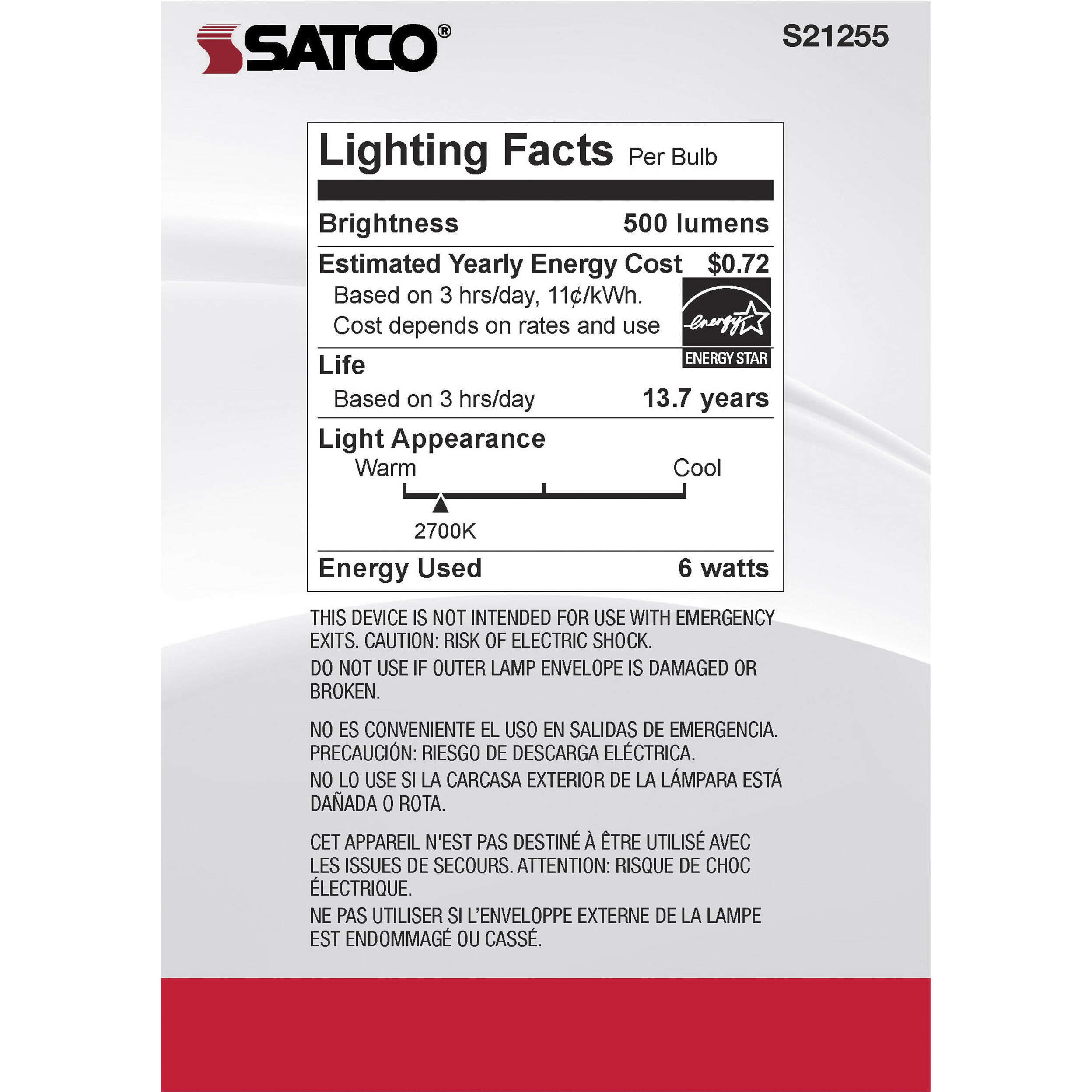 Lumos LED Medium Medium 6.00 watt 2700K LED Filament