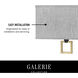 Galerie Link LED 15 inch Black with Heritage Brass ADA Indoor Wall Sconce Wall Light