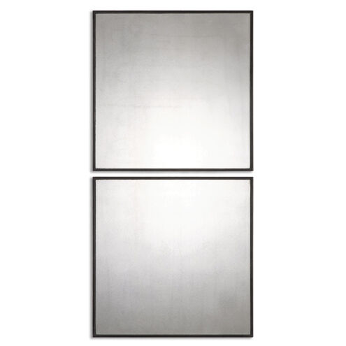 Matty Squares 24 X 24 inch Aged Black Square Mirrors