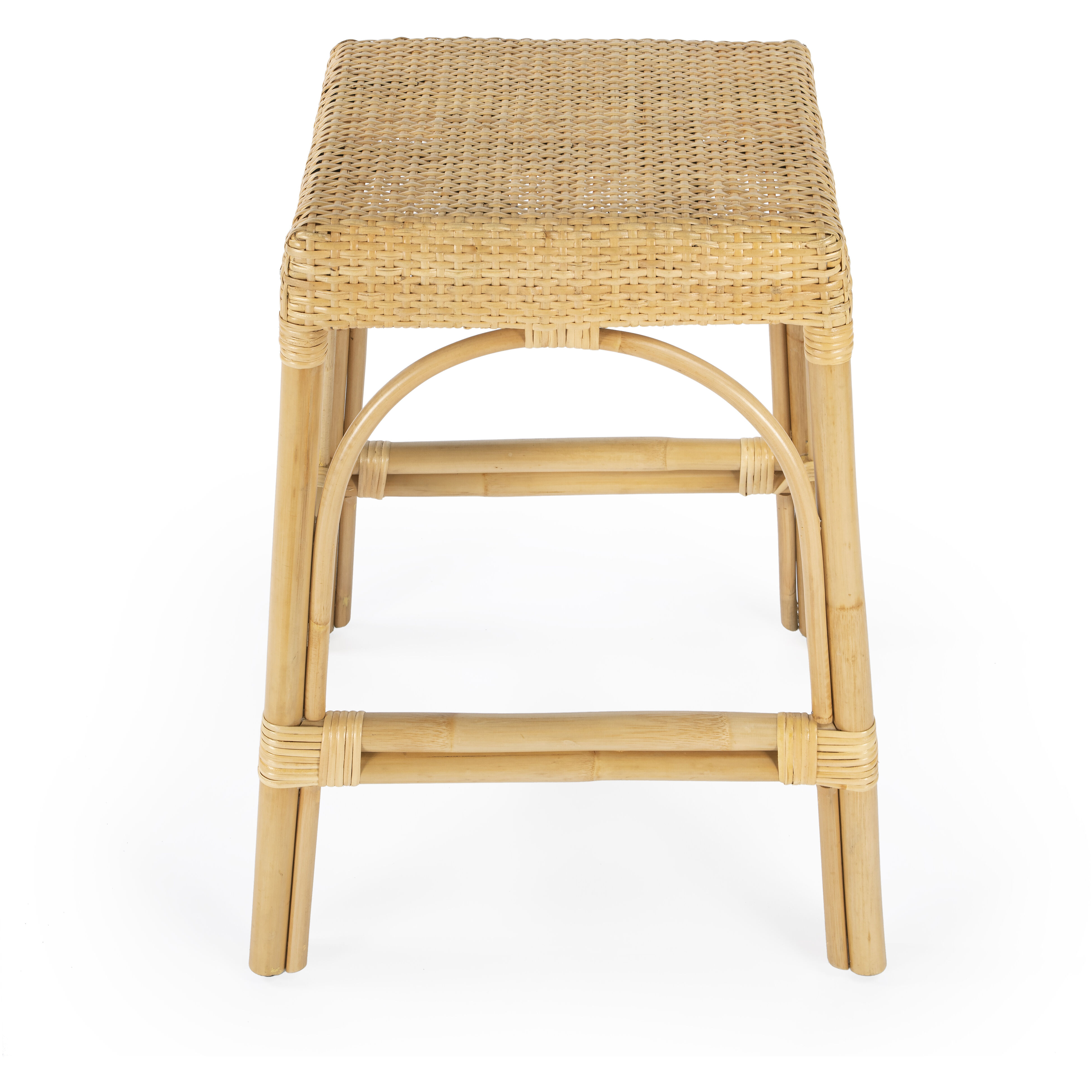 Robias Rectangular Rattan 24.5" Counter Stool in Natural