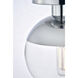 Eclipse 1 Light 8 inch Chrome Flush Mount Ceiling Light