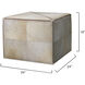 Leather and Hide 18 inch White Hide Ottoman