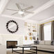 Georgetown 52 inch Fresh White with Light Oak and Fresh White Blades Ceiling Fan