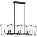 Everett 8 Light 44 inch Matte Black Linear Chandelier Ceiling Light