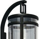 New Yorker 1 Light 14 inch Acid Dipped Black with Clear Outdoor Wall Sconce