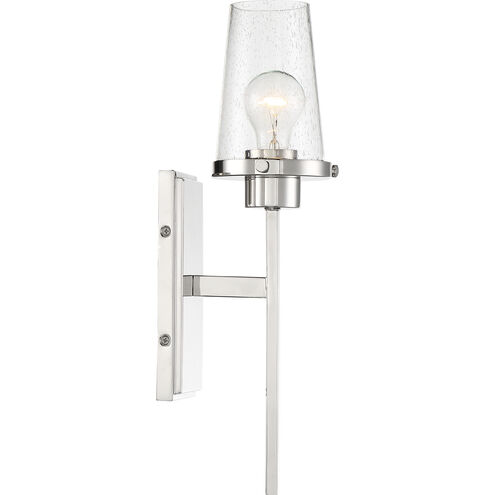 Rector 1 Light 5 inch Polished Nickel and Clear Seeded Wall Sconce Wall Light