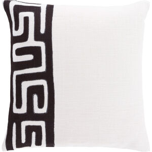 Nairobi 18 X 18 inch Black and White Throw Pillow
