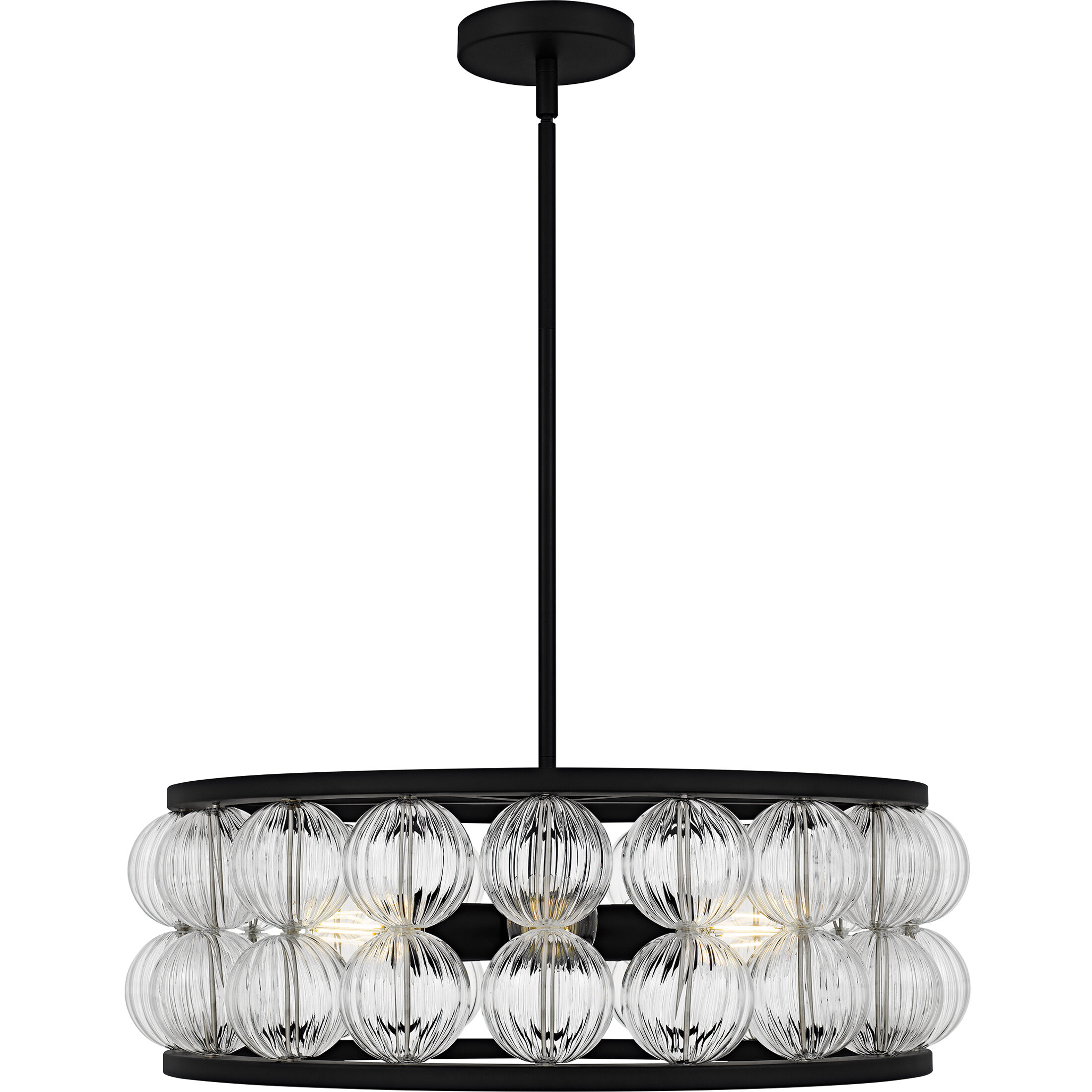 Terrarock 5 Light 23 inch Matte Black Pendant Ceiling Light, Large