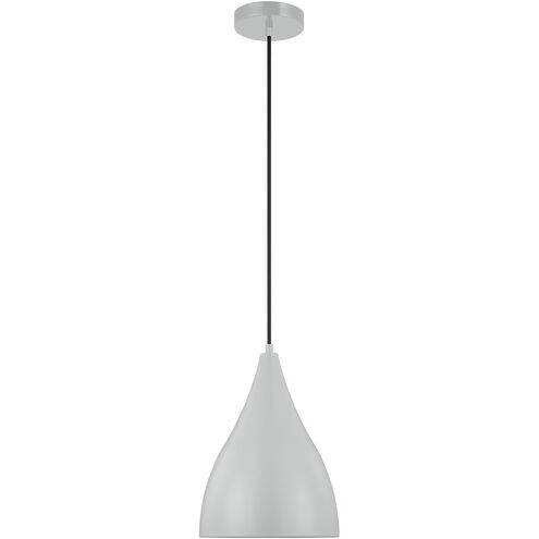 Oden 1 Light 9 inch Matte Grey Pendant Ceiling Light