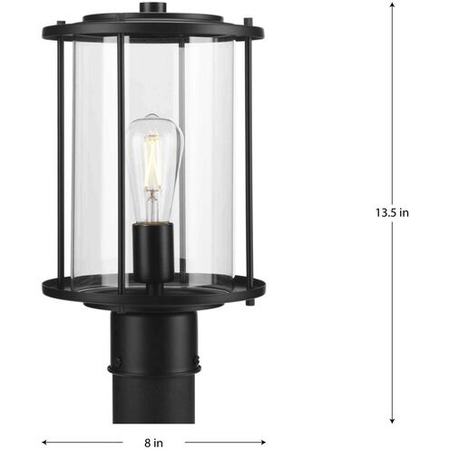 Gunther 1 Light 13.5 inch Matte Black Post Lantern