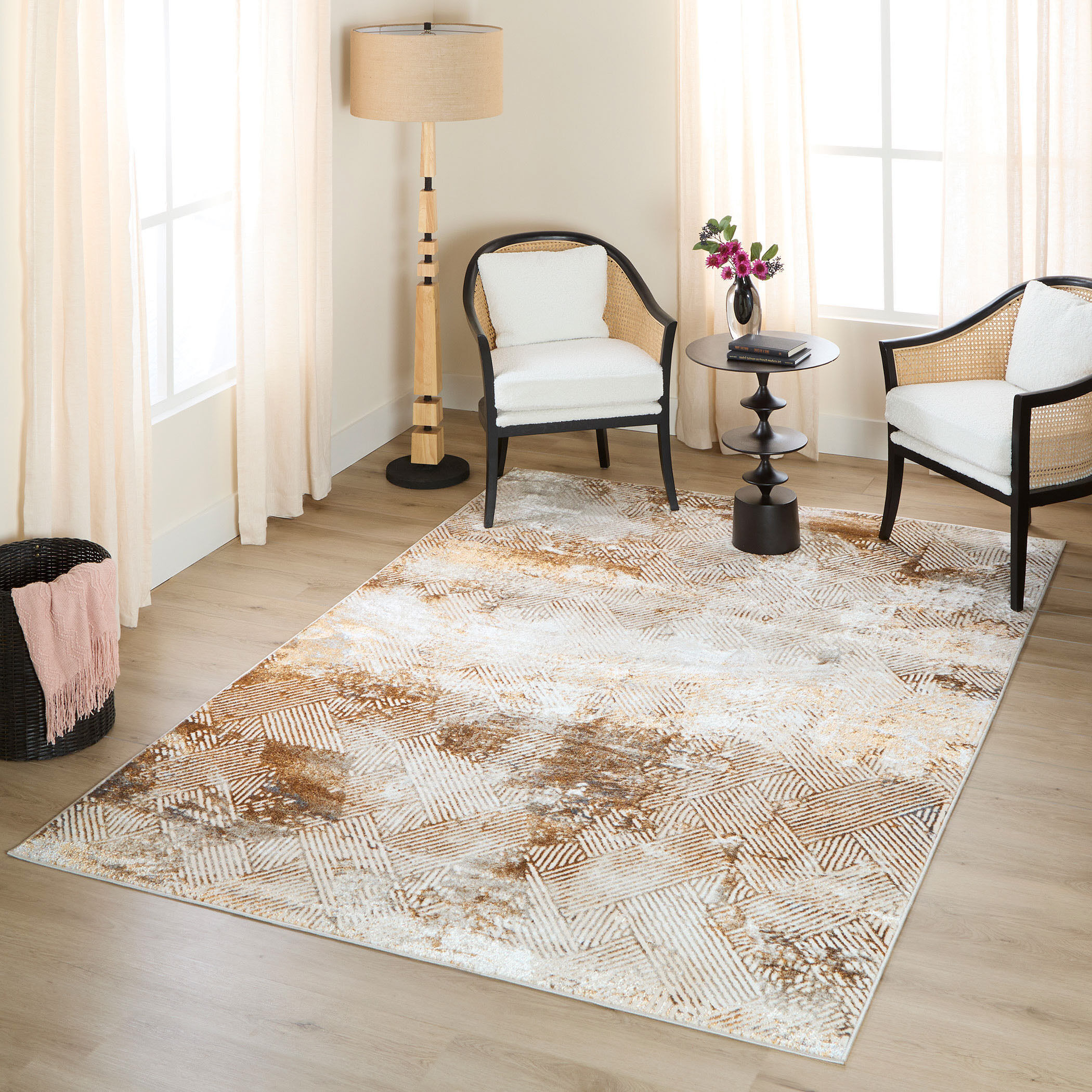 Melet 114 X 79 inch Gold Rug in 6 x 9