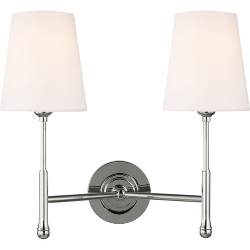 TOB by Thomas O'Brien Capri 2 Light 16 inch Polished Nickel Wall Sconce Wall Light