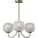 Magnolia 3 Light 21.88 inch Antique Brass Chandelier Ceiling Light
