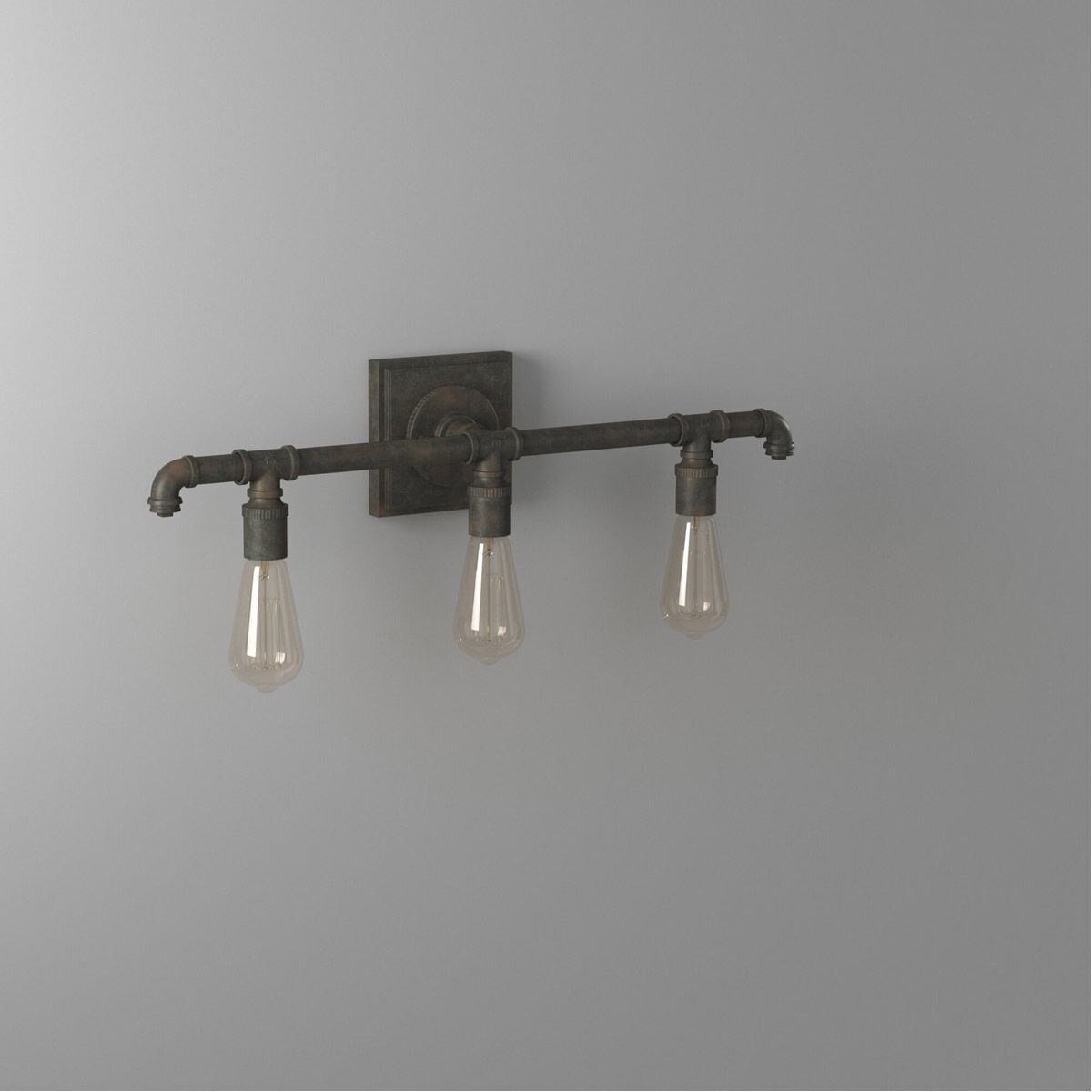 Wymer 3 Light 23.11 inch Matte Bronze Bath Vanity Wall Light