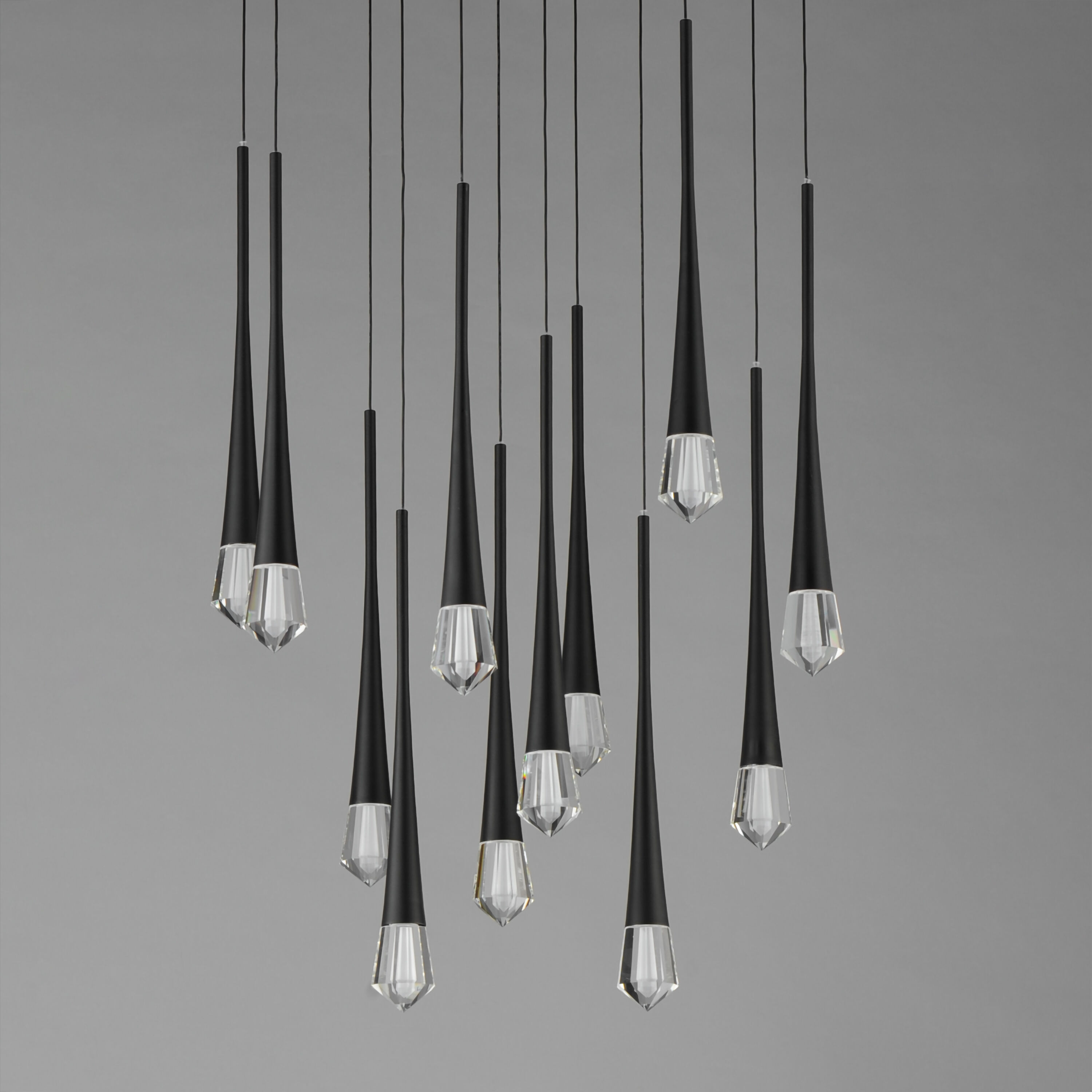 Pierce LED 24.75 inch Black Multi-Light Pendant Ceiling Light