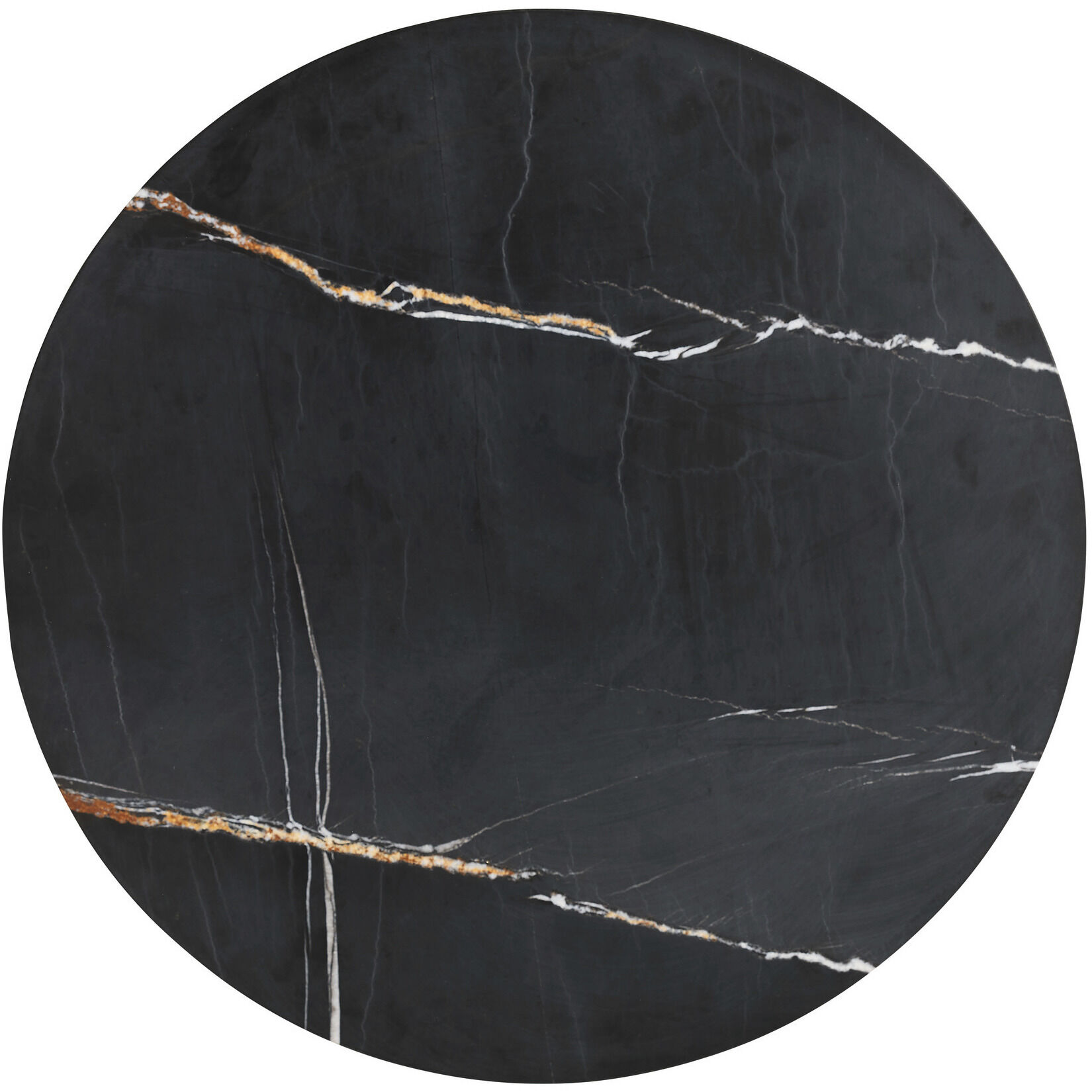 Lancelot 23.5 inch Bengal and Antique Brass with Ebony End Table