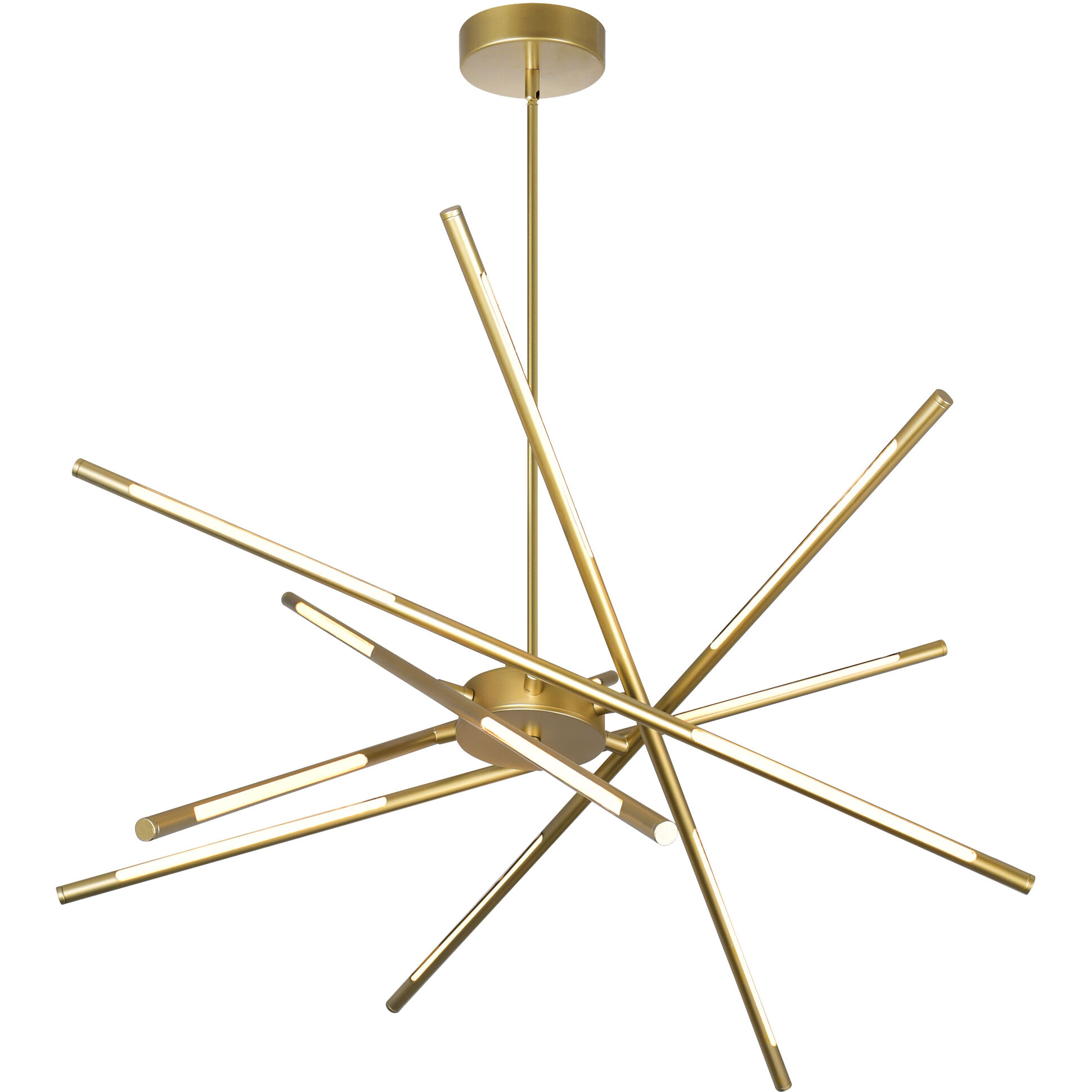 Oskil LED 31 inch Satin Gold Chandelier Ceiling Light