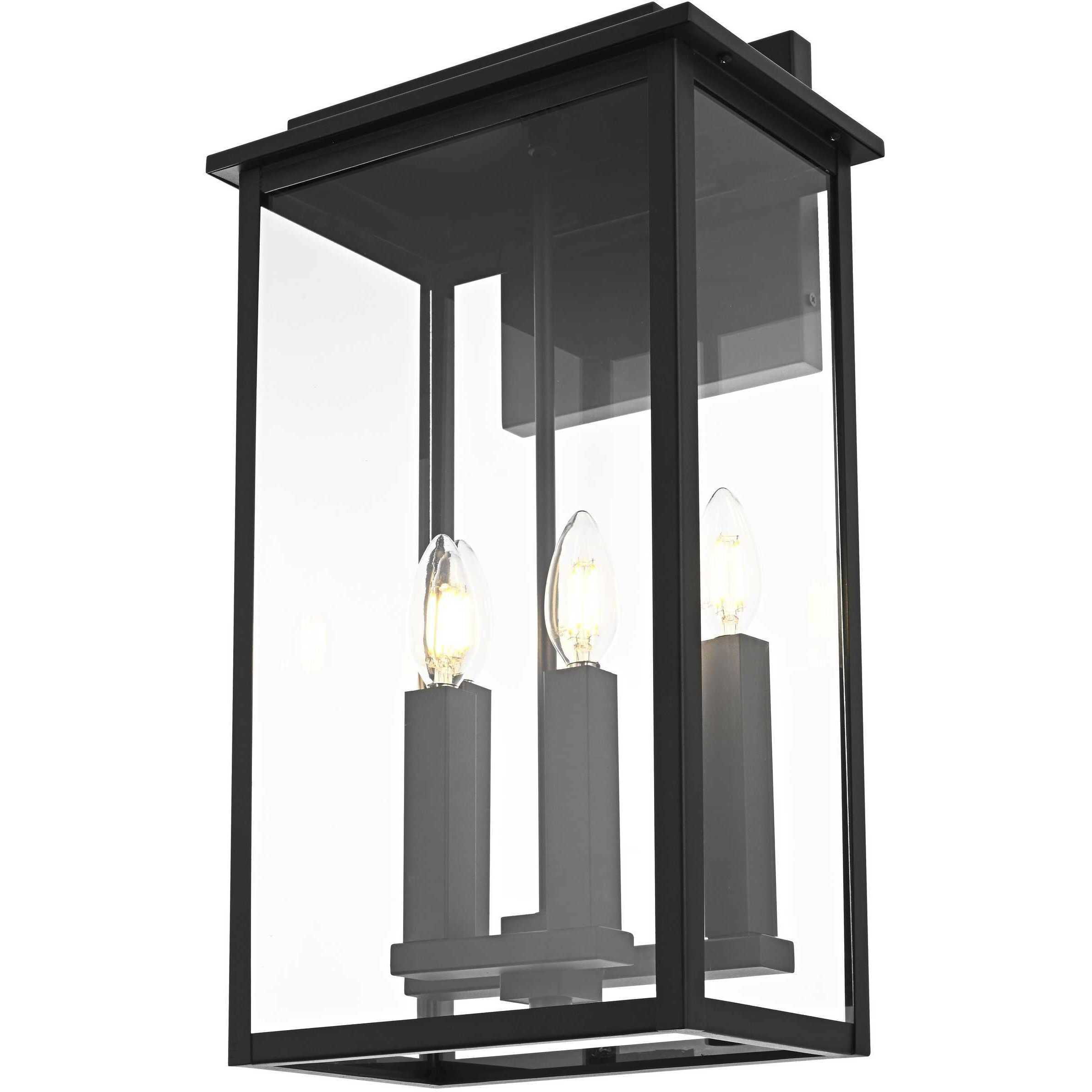 Kaysen 4 Light 21 inch Black Outdoor Wall Sconce