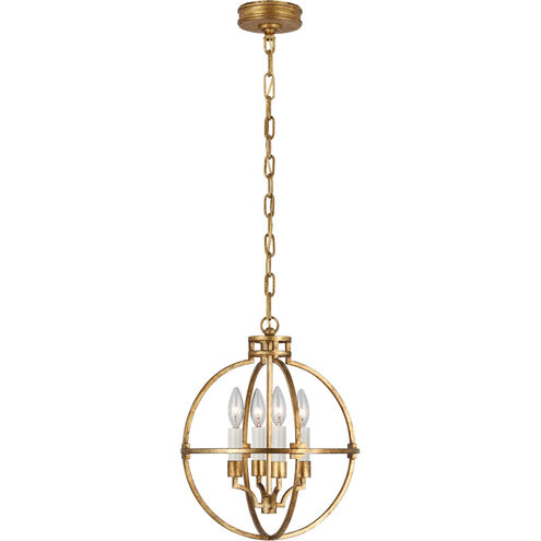 Chapman & Myers Lexie LED 14 inch Gilded Iron Globe Lantern Pendant Ceiling Light
