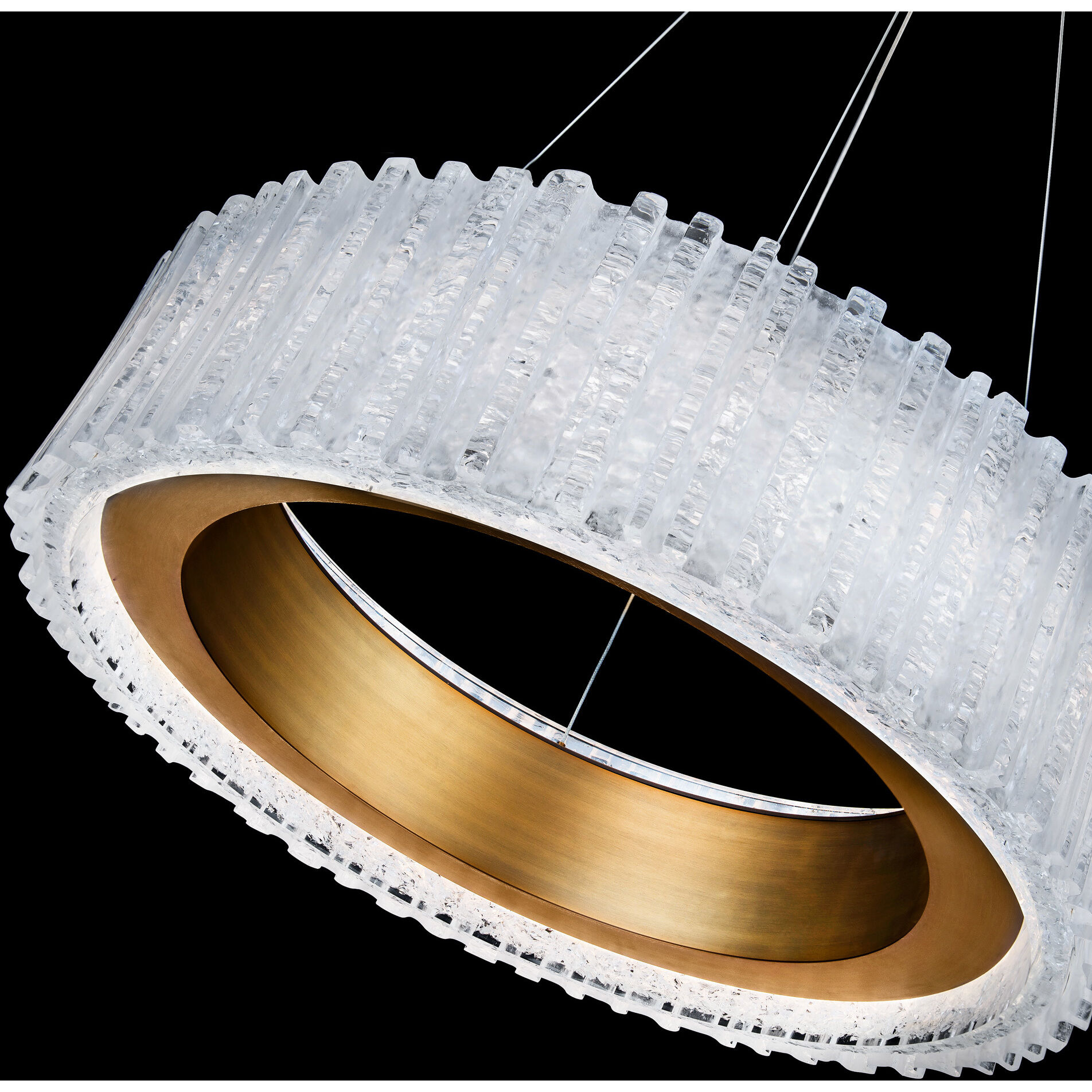 Rhiannon LED 11 inch Aged Brass Chandelier Ceiling Light in 28in.