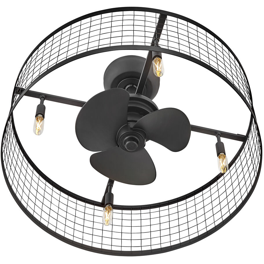 Finnigan 12 inch Matte Black Fan