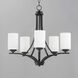 Deven 5 Light 24 inch Black Single-Tier Chandelier Ceiling Light