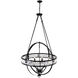 Arkansas 6 Light 30 inch Black Chandelier Ceiling Light