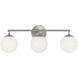 Nube 3 Light 23.63 inch Brushed Nickel Vanity Light Wall Light in Standard