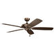 Kevlar 60 inch Weathered Copper Powder Coat with Brown Blades Ceiling Fan