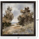 Pathway to Tranquil Shore Blue and Beige and Brown and Gray Canvas