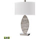 Averill 29.5 inch 9.00 watt Gray with Polished Nickel Table Lamp Portable Light