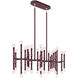 Kane LED 38.25 inch Sugar Plum with Polished Nickel Pendant Ceiling Light