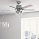 Techne 52 inch Matte Silver with Light Gray Oak Blades Ceiling Fan