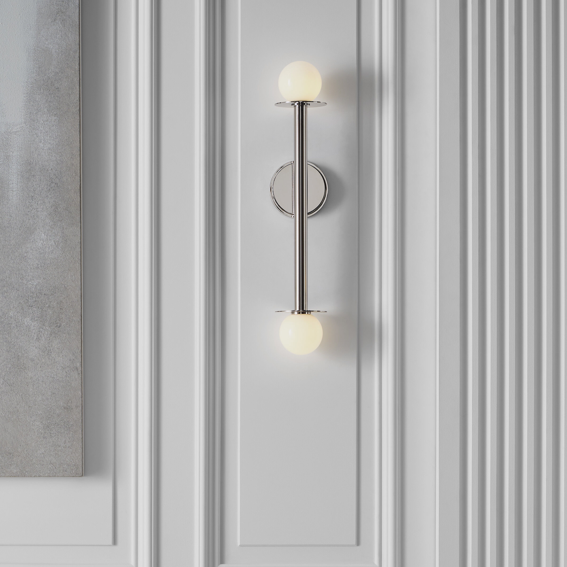 Kelly by Kelly Wearstler Nodes 2 Light 4.75 inch Polished Nickel Sconce Wall Light