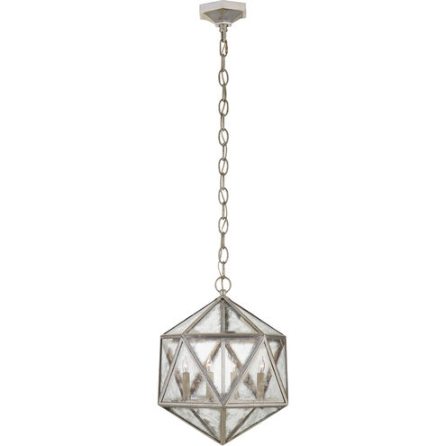 Chapman & Myers Zeno 4 Light 16 inch Burnished Silver Leaf Lantern Pendant Ceiling Light, Medium