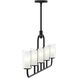 Mack 5 Light 46 inch Matte Black Linear Chandelier Ceiling Light